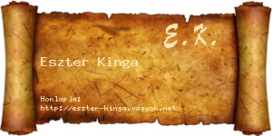 Eszter Kinga névjegykártya
